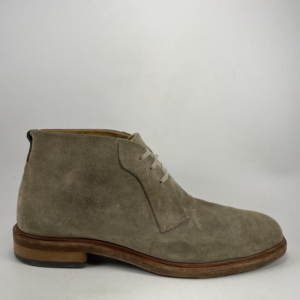 Vince Brunswick Casual Mens Size 10.5 Taupe Suede Leather Chukka Boots